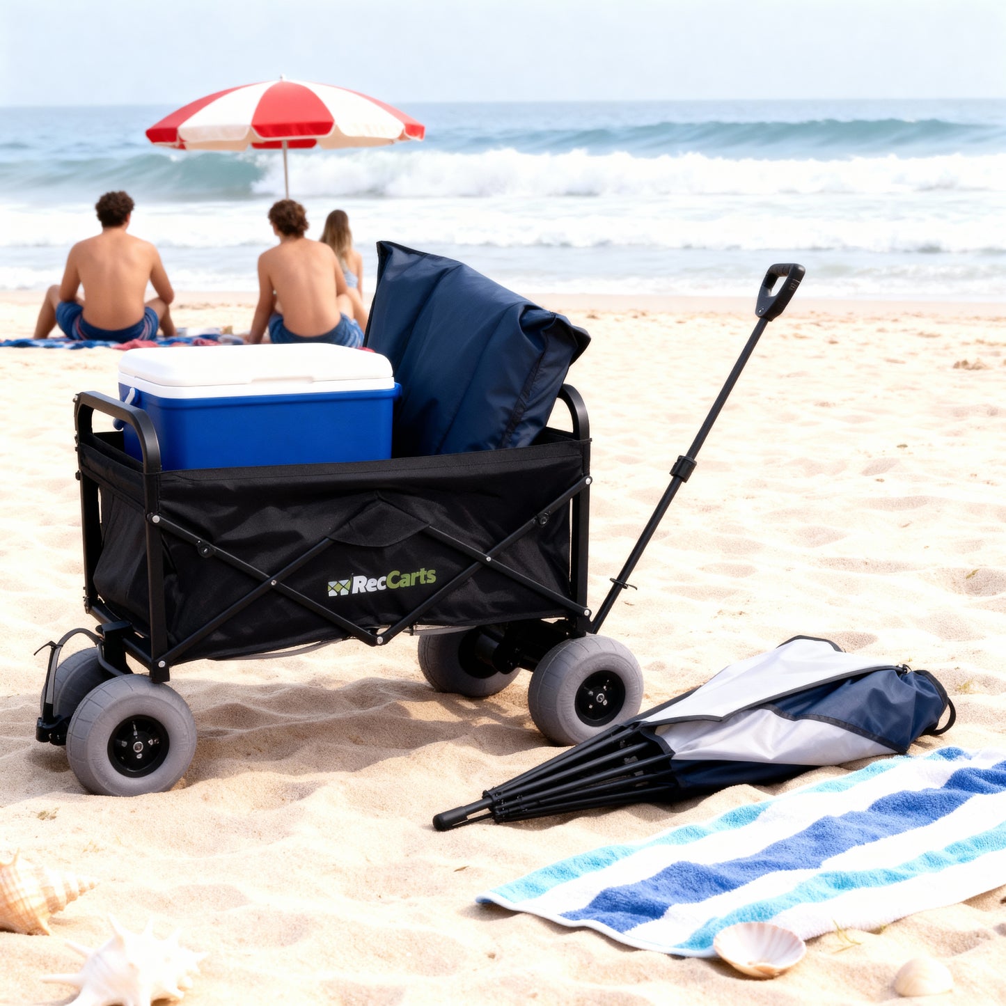 Hybrid Electric Beach Cart — Balloon Wheel Edition