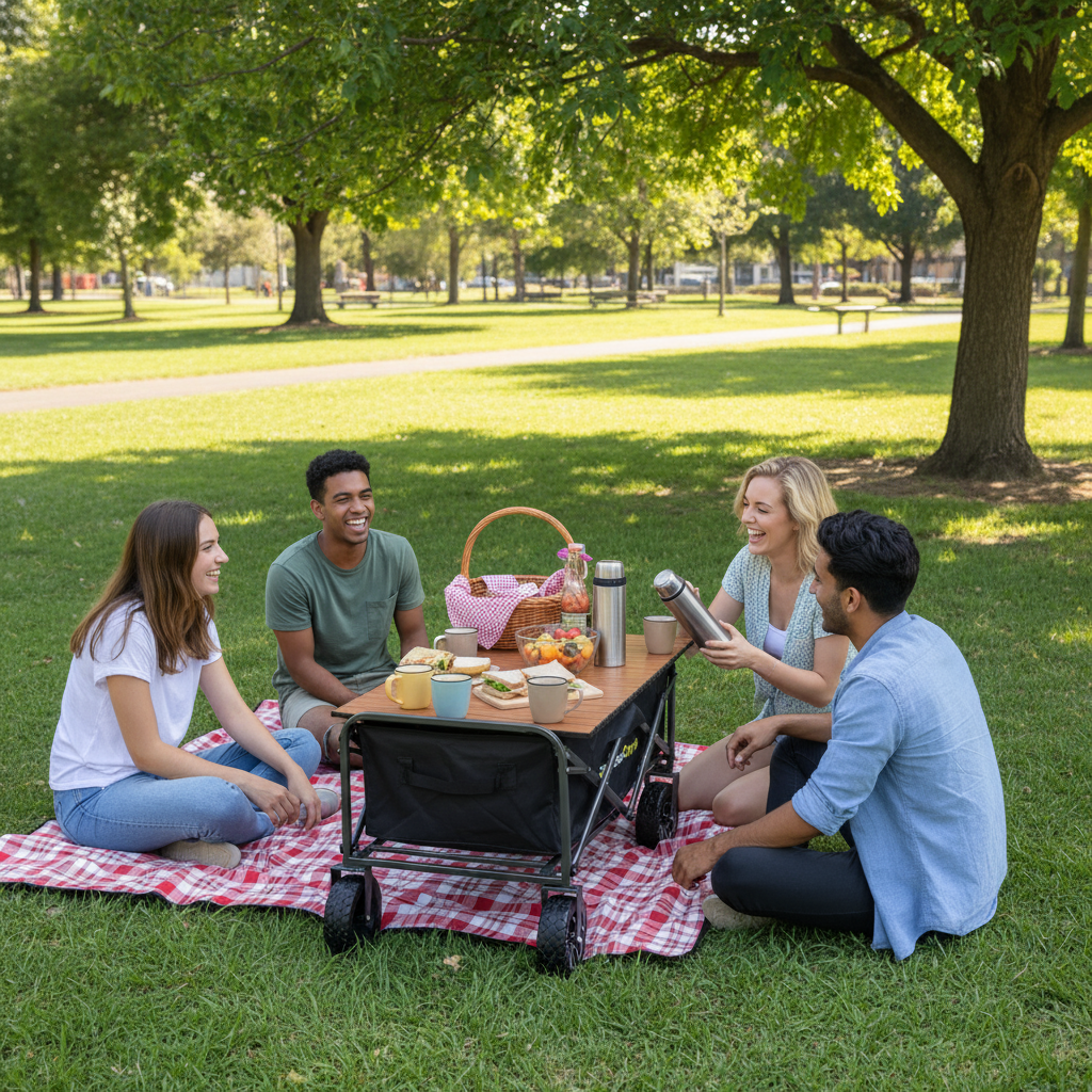 Hybrid Electric Picnic Cart — Easy Hauling for Food & Gear