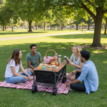 Hybrid Electric Picnic Cart — Easy Hauling for Food & Gear